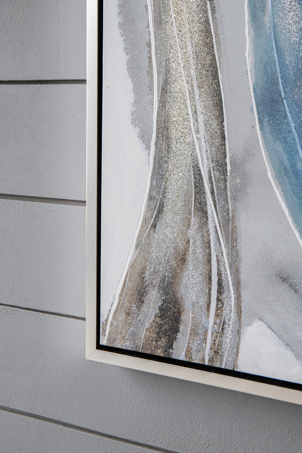Set of 2 Elongated Modern Abstract Oil Paintings