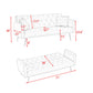 71-Inch Convertible Love Seat Sofa - American Retro
