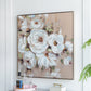 36" x 36" Square Framed Wall Art Flower Canvas Print