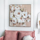 36" x 36" Square Framed Wall Art Flower Canvas Print