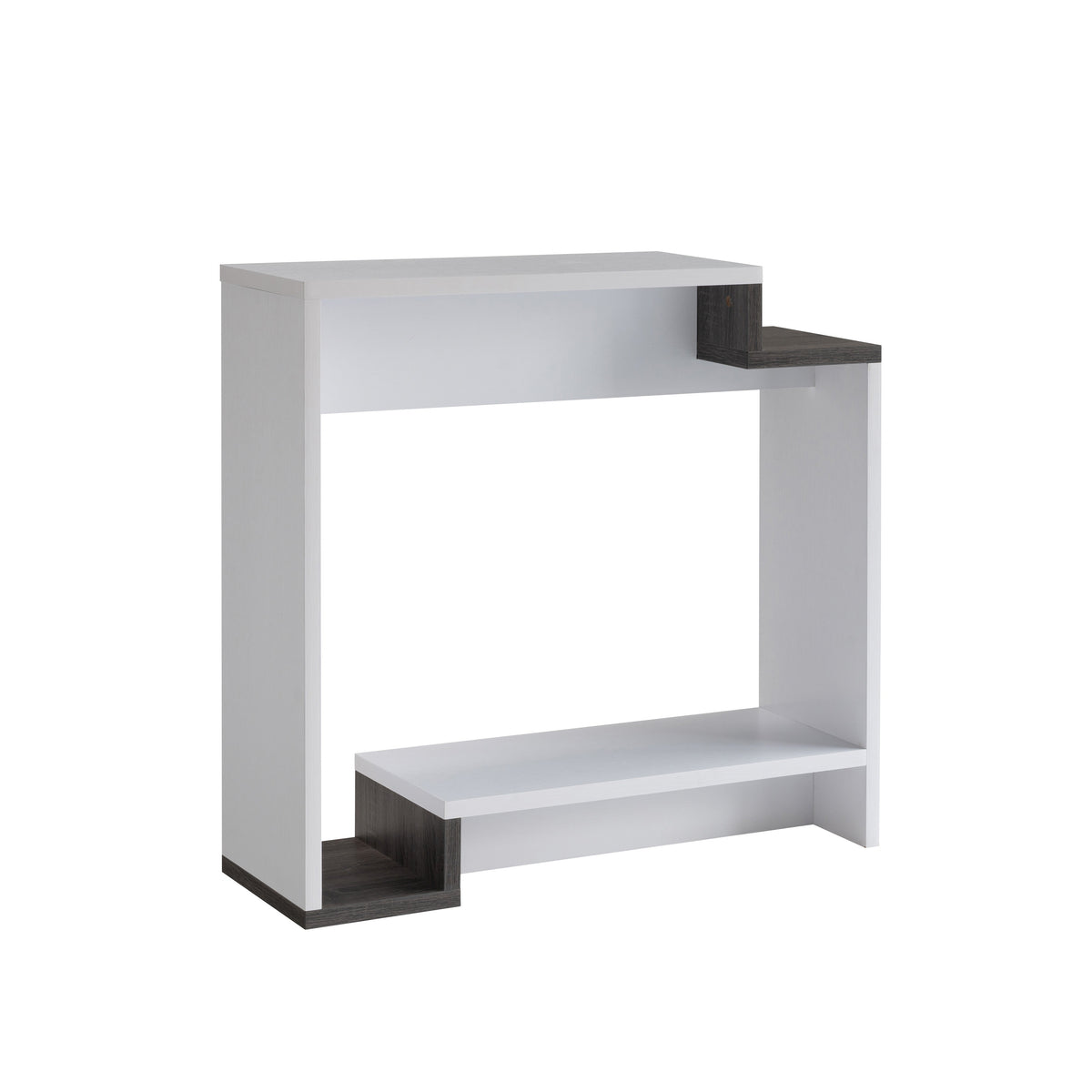 Contemporary Console Table With Two Open Shelves