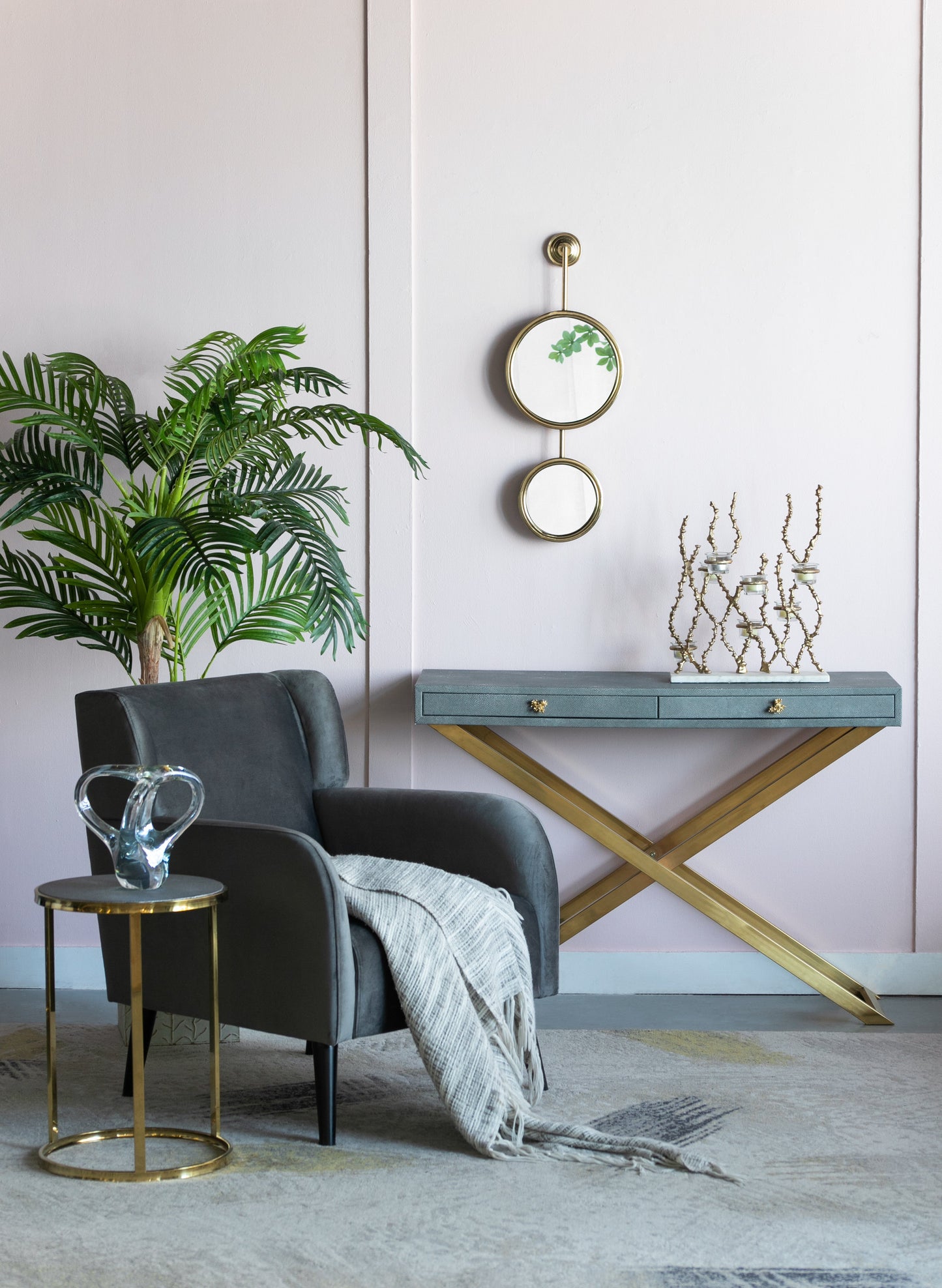 2 Circle Mirrors for Wall Decor
