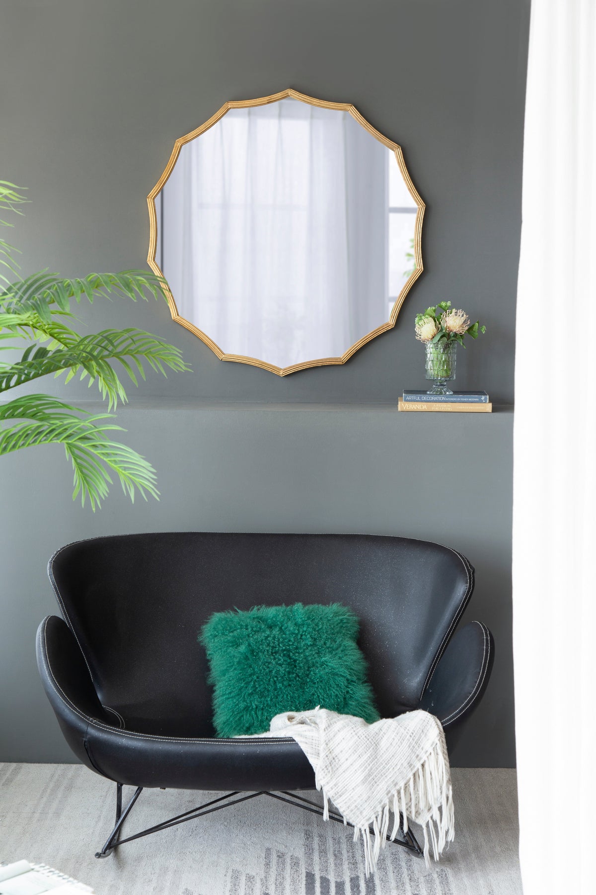 D40" Round Sunburst Wall Mirror