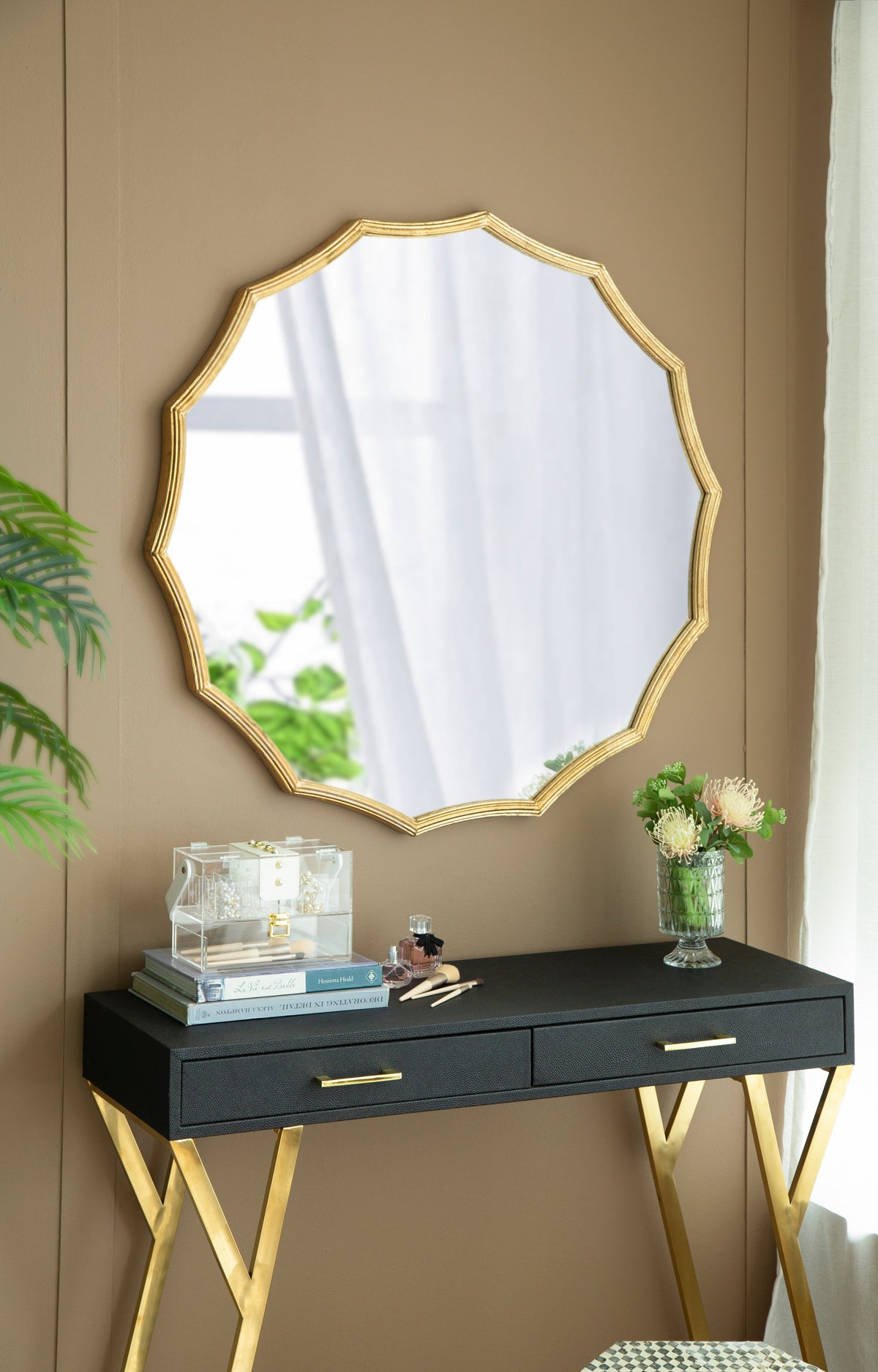 D40" Round Sunburst Wall Mirror