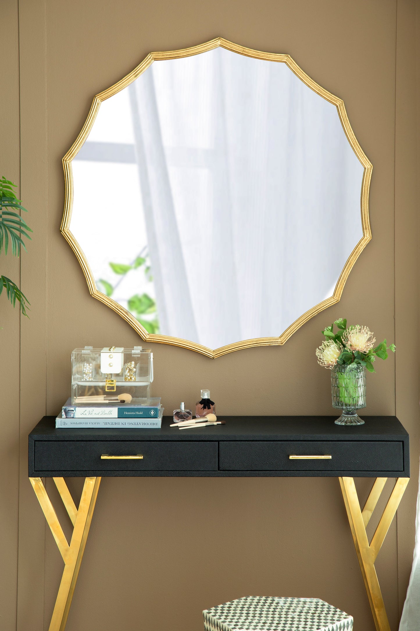 D40" Round Sunburst Wall Mirror
