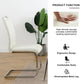 Modern Dining Chairs with Faux Leather Padded Seat