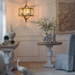 3-Light Wood Drum Chandelier