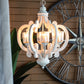 Farmhouse 6-Light Wood Chandelier Pendant Light Fixture