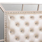 Elegant Contemporary Twin Bed in Pearl Finish