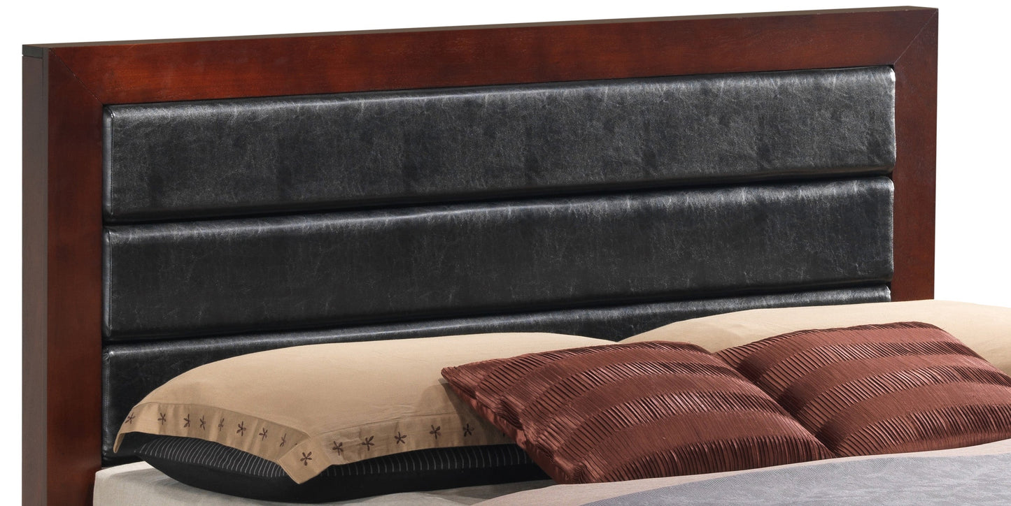 Charming Transitional King Bed In Cherry Hue
