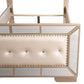 Elegant Contemporary Twin Bed in Pearl Finish