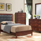 Charming Transitional King Bed In Cherry Hue
