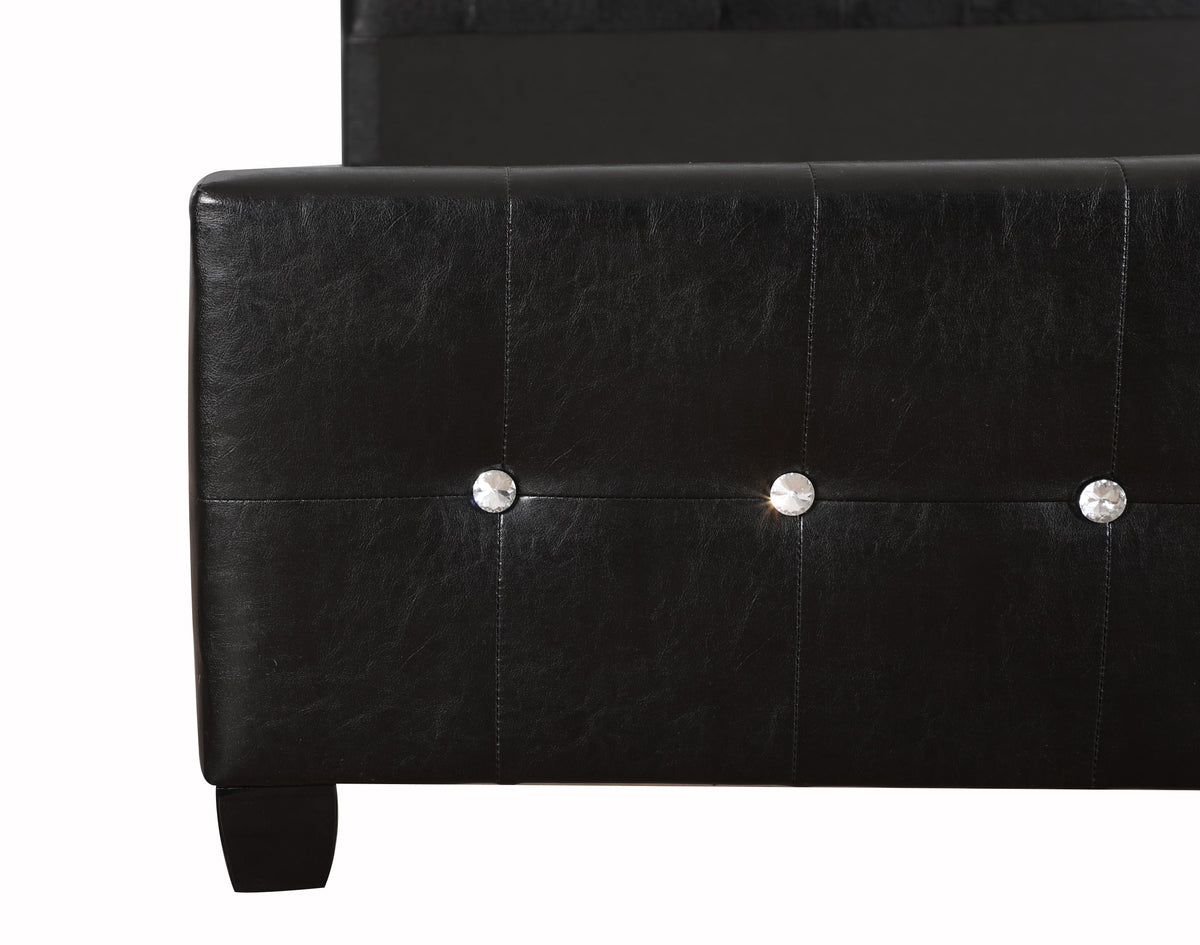 Stylish Transitional Twin Bed In Sleek