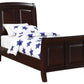 Elegant Transitional Twin Bed in Cappuccino