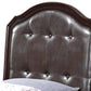 Charming Transitional Twin Bed in Cappuccino