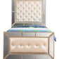 Elegant Contemporary Twin Bed in Pearl Finish