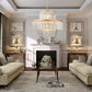 20" Luxury 4-Tier Crystal Chandelier, 12-Light