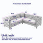 82.2-Inch Velvet Corner Sofa