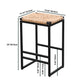 Set of 2 Water Hyacinth Woven Bar Stools for Kitchen Counter