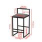 Set of 2 Counter Height Barstools with Back