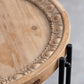 21.5" x 24" Round Side Table With Wood Top