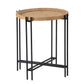 21.5" x 24" Round Side Table With Wood Top