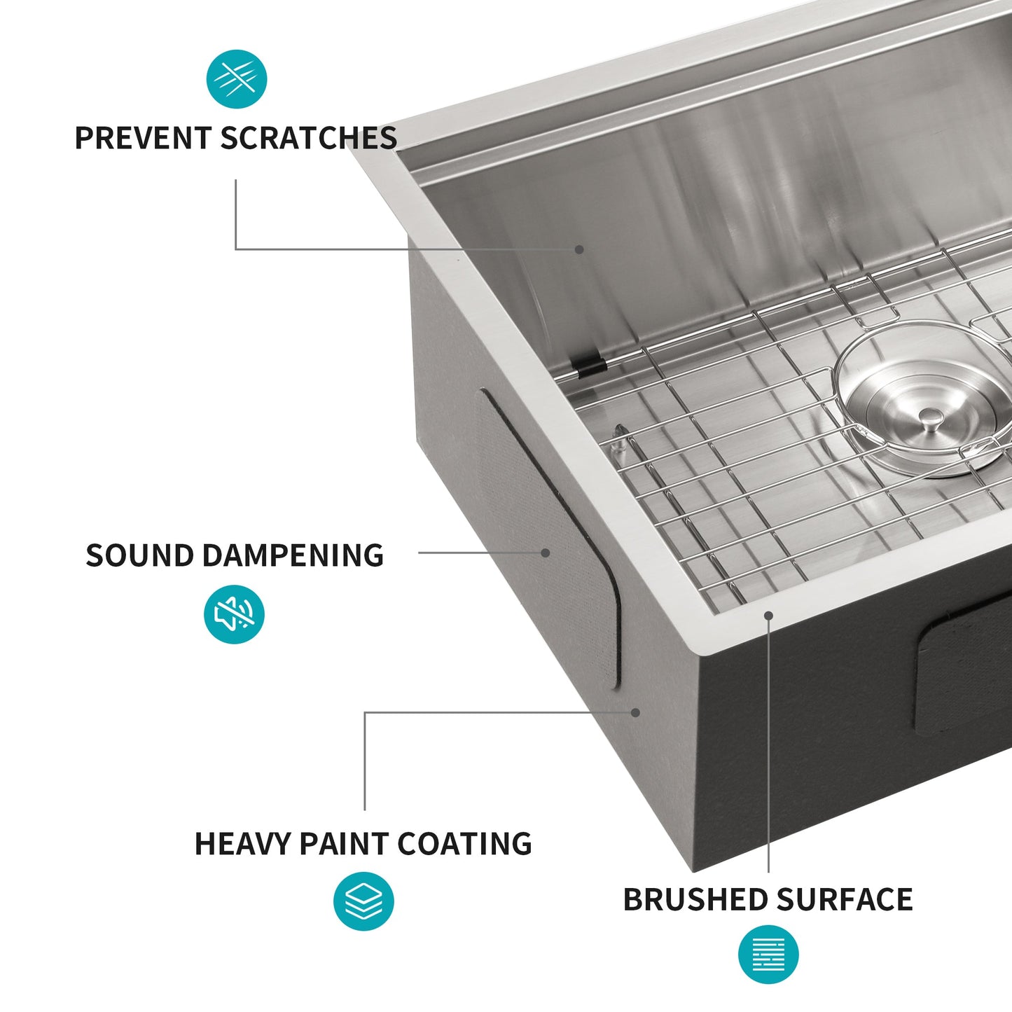 Laundry Workstation Sink - 21" x 19" x 13"