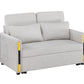 Percy 55.5"W Teddy Velvet Sleeper Loveseat