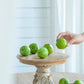 D10.5" x 7.5" Cake Stand, Wood Cake Plate with Magnesium Base