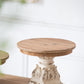 D10.5" x 7.5" Cake Stand, Wood Cake Plate with Magnesium Base