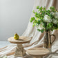 D10.5" x 7.5" Cake Stand, Wood Cake Plate with Magnesium Base