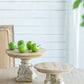D10.5" x 7.5" Cake Stand, Wood Cake Plate with Magnesium Base