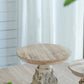 D10.5" x 7.5" Cake Stand, Wood Cake Plate with Magnesium Base