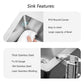 15" x 15" x 9" Stainless Steel Drop In Kitchen Sink