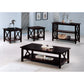 Deep Merlot Sofa Table with 2-Shelf