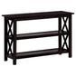 Deep Merlot Sofa Table with 2-Shelf