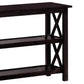 Deep Merlot Sofa Table with 2-Shelf