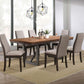 Taupe Upholstered Industrial Dining Chair Set