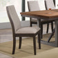 Taupe Upholstered Industrial Dining Chair Set