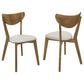 Tan and Chestnut Curved Backs Dining Chair (Set of 2)