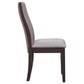 Taupe Upholstered Industrial Dining Chair Set