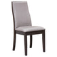 Taupe Upholstered Industrial Dining Chair Set