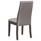 Taupe Upholstered Industrial Dining Chair Set