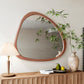 Solid Wood Asymmetrical Wall Mirror - 45 Inch
