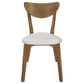 Tan and Chestnut Curved Backs Dining Chair (Set of 2)
