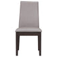 Taupe Upholstered Industrial Dining Chair Set