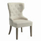 Beige and Rustic Smoke Tufted Dining Chair