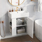 21.6" Modern Floating Bathroom Vanity with Ceramic Basin