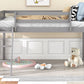 Twin Size Wood Low Loft Bed with Ladder
