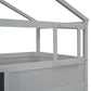 Twin Over Full House Bunk Bed with Storage Staircase